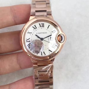 JF uusi tuote CARTIER Cartier sininen ilmapallo sarja keskipitkällä 33MM 1:1 kuori holkki varustettu tuotu mekaaninen liike