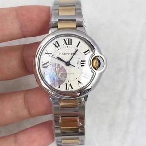 JF uusi tuote CARTIER Cartier sininen ilmapallo sarja keskipitkällä 33MM 1:1 kuori holkki varustettu tuotu mekaaninen liike