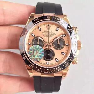 JF Uusi tuote Daytona Rolex "Nauhaversio" Cosmograph Daytona -sarjan V2-versio Rose Gold -keraaminen rengas.