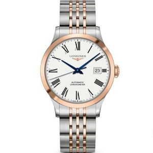 AF Longines Pioneer -sarja L2.820.5.11.7 Miesten mekaaninen kellokorkeuden uudelleensovituspöydän taso ruusukuldin välillä