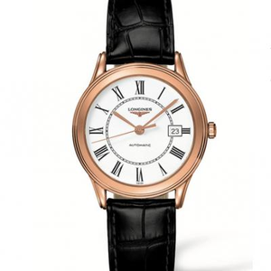 TW Longines army flag series L4.774.8.21.2 Rose Gold Miesten mekaaninen vyö katsella roomalaisia numeroita