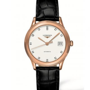 TW Longines armeijan lippu sarja L4.774.8 Rose Gold Miesten mekaaninen vyö katsella timantteja