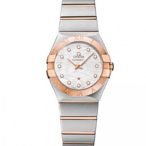 SSS Factory Omega Constellation -sarja 123.20.27.60.55.006 Kvartsikello 18K Rose Gold -naisten kello.