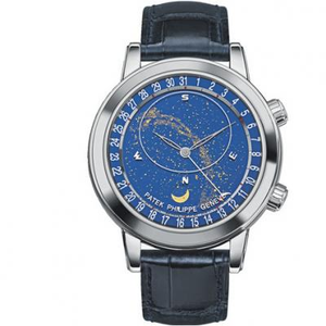 Boutique V2 -päivityspaketti Patek Philippe Tähtitaivaspäivitys Ultimate V2 -versio Super Komplikaatio Chronograph -sarja 6102P-001 Helmi Tuo Sun Moon Star