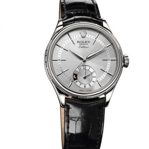 Rolex Cellini-sarjan 50529 valkoinen levy, platinapinnoitettu automaattinen mekaaninen miesten kello kuusi asento dual aikavyöhykkeen ajanotto