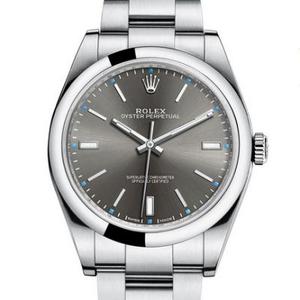 AR Rolex 114300-0001 Oyster Perpetual -sarjan harmaapintainen mekaaninen miesten kello