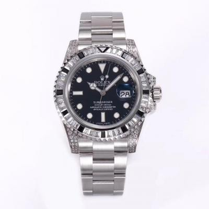 GS Rolex SUB Submariner takana timantti räätälöityjä versio! Se on fuusio ylellisyyttä kimallus ja koskaan haalistua, ja se on paras valinta klassisia suuntauksia! Miesten mekaaninen kello