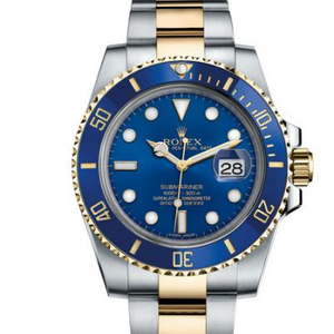 JF Factory Rolex Room Golden Blue Water Ghost v7 Edition, Submariner SUB Tyyppi 116613-LB-97203 Sininen levy