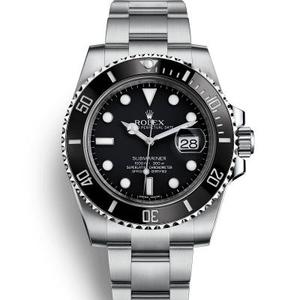 N Factory V8 -versio Rolex-sukellusvene 116610LN-97200 -kalenterin sukeltajan kellon yläosaan kaiverrettu kello 904 Steel