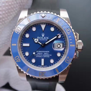 Rolex SUB Submariner sarja 116619LB sininen vesi aave sininen aave v5 versio nauha malli, 2836 liike, safiiri peili, 316l kiinteä