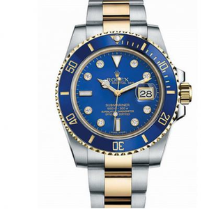 Rolex kulta kulta pinta vesi aave v7 timantti versio 116613LB-97203 kulta sininen pinta veden aave