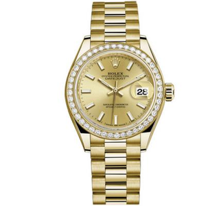 Korkea jäljitelmä Rolex Datejust sarja 279138RBR-0014 hyvät mekaaninen katsella timantti 18k kultakello