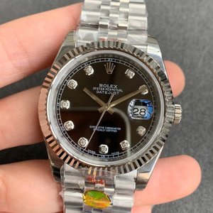 N tehdas uusi Rolex Datejust 904 -teräsversion replica miesten mekaaninen kello (musta levy) viidellä helmillä