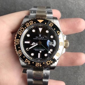 Rolex Rolex Greenwich GMT N-tehtaan V9-version 904L teräslaakeri Super 3186 -liikkeellä (keskikerroksen GMT tarkistetaan