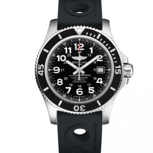 Montre mécanique N Factory Breitling A17392D Super Ocean II Series pour homme à face noire.