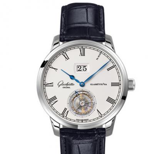 R8 Glashütte Big Date Automatic Tourbillon Movement 42mm Watch (Black Face) V3 Version améliorée