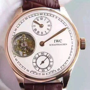 IWC 3 o'clock 1 line (Portuguese Tourbillon Series) Men's Throughout Mechanical Watch