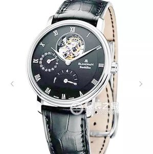 JB Factory Blancpain Classic Series 6025-1542-55 Montre pour homme à tourbillon véritable à face noire, mise à niveau 1: Le mouvement est plus orné de lavage et il y a de l'harmonie.