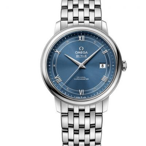 GP Factory Omega New De Ville Series Steel Band Homme Mécanique Watch Blue Surface Dernière version améliorée