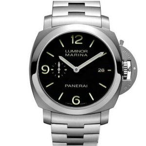 ZF Panerai v5 version pam328 mouvement mécanique automatique p9000 toute sangle en acier inoxydable à travers le bas en cours d’exécution deuxième montre pour hommes