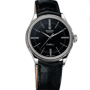 Montre mécanique pour homme Rolex Cellini série 50509-0006 (noir et blanc en option)