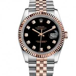 N usine réplique Rolex 116231-0056 Datejust 36mm rose or 14k or neutre montre mécanique.