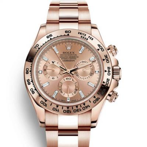 JH Rolex Universe Chronograph Full Rose Gold Gold Daytona m116505-0012 Montre mécanique homme V7 Edition