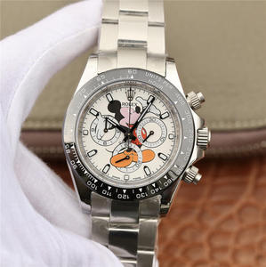 Montre mécanique pour homme Rolex Daytona-116598RBOW série chronographe fonction Mickey Mouse.