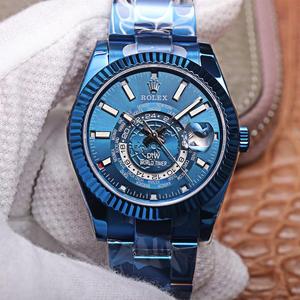 WWF Rolex, Skywalker SKY-DWELLER series DIW modified models, men's automatic mechanical watch, black plate