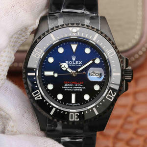 Rolex SEA-DWELLER Ghost King Steel Black Gold Steel〗 43MM unique rouge et bleu progressivement copie verte dix ans d'essence, version d'achat parallèle Ghost King.