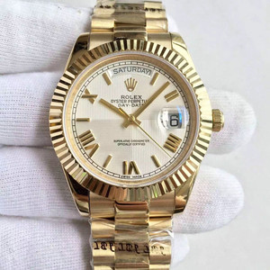 Rolex (Rolex) Day-Date nouvelle montre mécanique à chiffres romains à face blanche