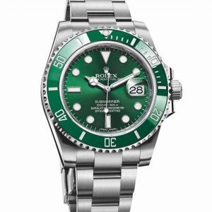 N Factory V8 Version Montre de plongée Rolex Submariner Series Green Water Ghost-calendrier, la version la plus élevée de la réplique de la montre 904.