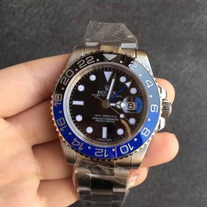 Rolex Greenwich GMT Montre mécanique automatique à bague Cola bleu et noir à l'usine N Produit par l'usine N