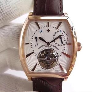 Taispeánann VC Vacheron Constantin B Málta Sraith Kinetic fuinneamh aon fhéilire tourbillon foirceannadh lámhleabhar le crios crogaill dúbailte Meiriceánach (arna tháirgeadh ag TF)