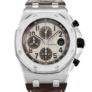 Tá faire seanré na bhfear JF Audemars Piguet 26470ST.OO.A801CR.01 uaireadóir seanré na sraithe Royal Oak Offshore.