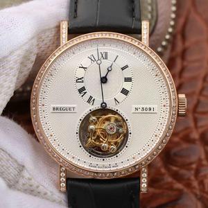 TF mhonarcha Breguet Classic Tourbillon sraith, atá feistithe le tourbillon foirceannadh lámhleabhar retro eccentric, gloine criostail sapphire dúbailte-thaobh