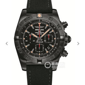 GF Monarcha Breitling Chronograph Meicniúil 44mm Cruach Dubh Watch Uathoibríoch Meicniúil Fir Faire Bunaidh Samhail Oscailte Fíor