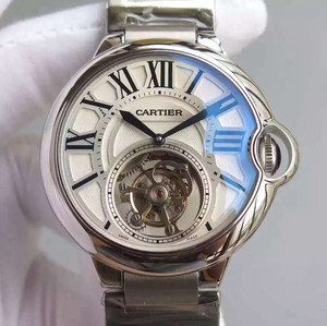 Cartier balún gorm W692000 fíor tourbillon gluaiseacht meicniúil ard-deireadh faire na bhfear só