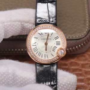 Cartier Ballon Blanc de Cartier Sraith 30mm Mná Watch Grianchloch Gluaiseacht Crios Faire