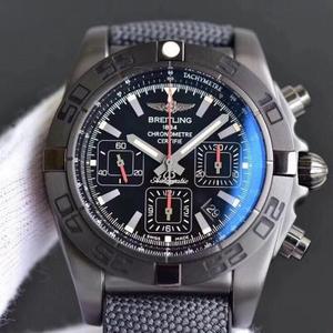 GF Breitling Meicniúla Chronograph Píolótach 44mm Watch An leagan múnla barántúla amháin sa mhargadh strap cruach dhosmálta