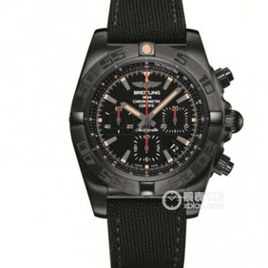 Faire monarchan GF chronograph meicniúil Breitling MB0111C3.BE35.253S.M20DSA.2, faire cruach dubh 44mm.