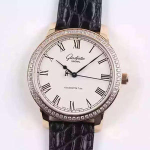 Sraith Seanadóir FK Glashütte 1-39-59-01-02-04 Faire Meicniúil na bhFear Eagrán Diamond Óir Rose Gold.