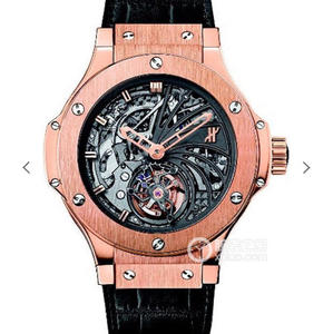 Hublot Hublot Big Bang Hollow Tourbillon Iomlán de Diamonds Cás Rubber Strap Uathoibríoch Faire na bhFear Meicniúil