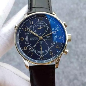 IWC Portaingéilis Chronograph Chronograph Soicind Sraith Faire na bhFear Meicniúil le Gluaiseacht Chronograph Shanghai 7750