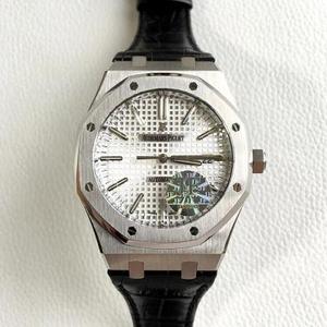 [JF] Audemars Piguet AP15400 men's belt white surface size 41mm X 10MM function hour, minute hand, second hand, calendar machine