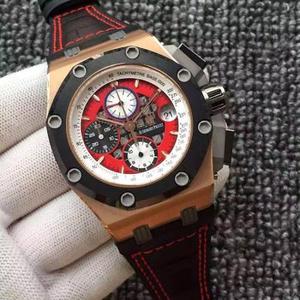 JF boutique AP Audemars Piguet RB2 sraith, atá feistithe le macasamhail de na bunaidh Audemars Piguet Cal.3126 gluaiseacht chronograph uathoibríoch, fáinne ceirmeach cruach