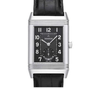 Bréige ard duine le duine Jaeger-LeCoultre Q2958650 Faire meicniúil leath-neodrach dhá lámh Reverso dubh-aghaidh.