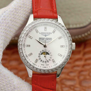 Máistir-shraith thraidisiúnta uaireadóra TW Longines L2.503.0.83.3 strap faire cowhide faire fir meicniúil uathoibríoch