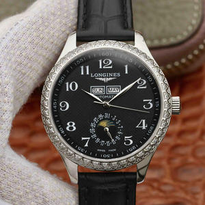 Máistir-shraith thraidisiúnta uaireadóra TW Longines L2.503.0.83.3 strap faire cowhide faire fir meicniúil uathoibríoch