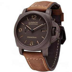 VS Panerai Ultimate Foirfe Eagrán pam00386 / PAM386 Tá an fearas beag in aice leis an roth cothromaíochta ar chúl rothlach